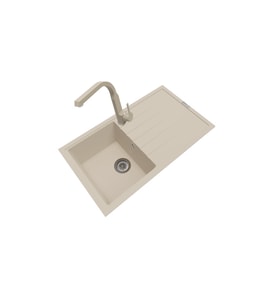 POLEX Cristalüx Granit Eviye P-03+Luxury Bej