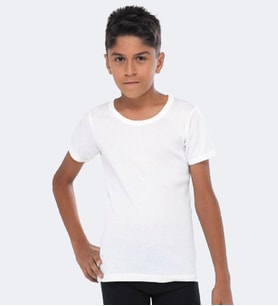 Malabadi Erkek Çocuk 6 Lı Paket E Serisi Yuvarlak Yaka Kısa Kollu Ribana Fanila Atlet 202 - E (Beyaz)