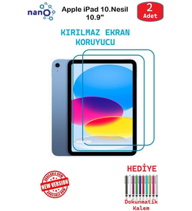 Apple iPad 10.Nesil 10.9" İçin Nano Ekran Koruyucu 9h Esnek 2 ADET