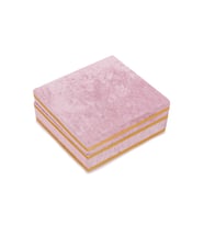 Kadife Kaplı Sandık Hediyelik, Dekor Pembe (Karışık)