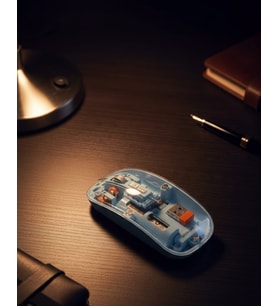 800 1600 DPI Ayarlanabilir Mavi Kablosuz Mouse Pilli