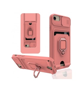 Durukar® iPhone 6 Kılıf Zuma Kartvizitli Yüzüklü Silikon - Pembe