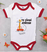 BK Kids Te Şindi Koparcam Tasarımlı Kırmızı Bebek Body Zıbın-1
