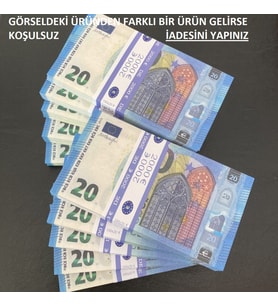 1000  ADET 20 EURO GEÇERSİZ EĞLENCE OYUN ŞAKA  DÜĞÜN PARASI