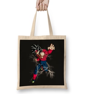 Super Sayain 4 Bardock Bez Çanta Uzun Saplı