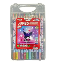 Fatih Hello Kids Jumbo Üçgen K.Boya 12 Renk Çantalı