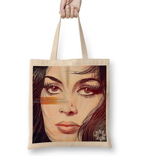 Türkan Şoray Bez Çanta Uzun Saplı