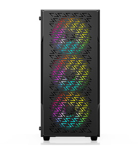 POWERBOOST 650W 80+ BRONZE PB-P801AB 4-RGB Fanlı Gaming Mid-Tower PC Kasası
