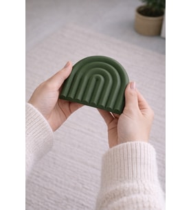 Wave Dekoratif Bardak Altlığı - Zeytin Yeşil (Zeytin Yeşili)