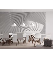 Gri Beyaz Geometrik 3D Tünel Duvar Kağıdı