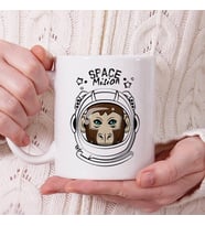 Astronaut Monkey Tasarım Kupa Bardak