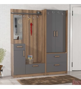 ABRE vm_36348 ANTRASİT vestiyer portmanto ayakkabılık