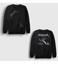 Presmono Unisex Siyah Snake The Black Album Metallica Sırt Baskılı Sweatshirt 517878tt