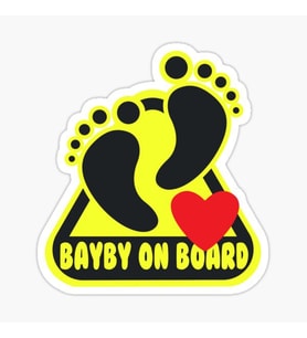 Baby On Board Arabada bebek var Oto Sticker Etiket 19CM md21