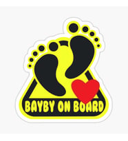 Baby On Board Arabada bebek var Oto Sticker Etiket 19CM md21