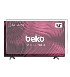 BEKO B43L57404B Tv Ekran Koruyucu - Beko 43" inç Tv Ekran Koruyucu Şeffaf Paneli