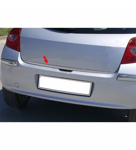 Renault Clio 3 HB Formlu Krom Bagaj Alt Çıta Paslanmaz Çelik