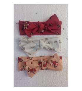 Kız Bebek Çocuk 3 Lü Bandana Toka Seti (Karışık)