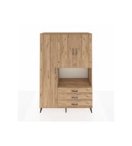 Hyperion Gardrop 6 Raflı 3 Çekmeceli 3 Kapaklı 132x44x195 Çam-Çam