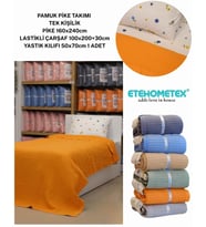 ETEHOMETEX HAVUZLU PİKE TAKIMI %100 PAMUK TEK KİŞİLİK