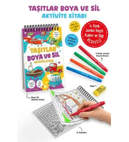 Taşıtlar - Boya ve Sil Aktivite Kitabı / 3 Yaş +