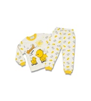 BİLGE TREND KIZ ERKEK BEBEK ÇOCUK ÖRDEK BASKILI PİJAMA TAKIMI %100 COTTON