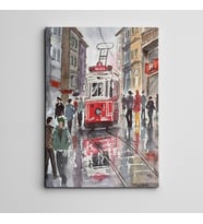 Tramvay İstiklal Caddesi Mini Kanvas Tablo