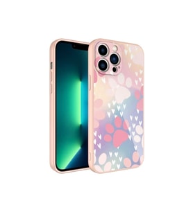 Apple iPhone 12 Pro Max Uyumlu Kılıf Kamera Korumalı Desenli Sert Silikon Zore Epoksi Kapak