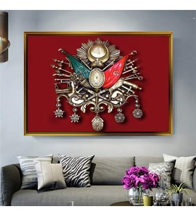 Altın Çerçeveli dekoratif tablo l586 (Gold)