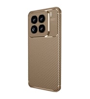 Xiaomi Mi 15 Pro Kılıf Auto Focus Karbon Kapak - Kahverengi