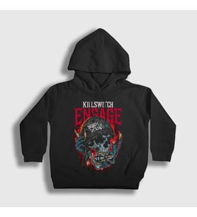 Presmono Unisex Çocuk Siyah Disarm Metal Killswitch Engage Kapüşonlu Sweatshirt 537337tt