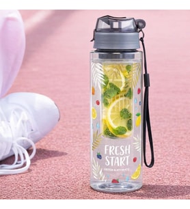 BK Gift Detoks Tasarımlı Süzgeç Hazneli Suluk 500 ml -1, BPA İçermeyen Detoks Matara