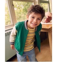 LCW Kids Yeşil Kolej Yaka Nakışlı Erkek Çocuk Hırka