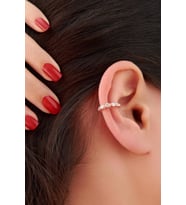 GÜMÜŞ ROSE ZİRKON TAŞLI KIKIRDAK KÜPE