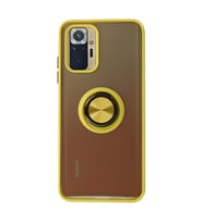 Xiaomi Redmi Note 10 Kılıf Montreal Yüzüklü Silikon Kapak - Sarı