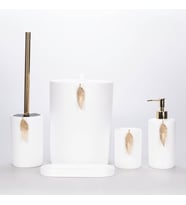 Leaf Banyo Seti Beyaz Altın