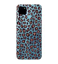 Realme C21Y/C25Y Uyumlu Leopar Desenli Şeffaf Telefon Kılıfı