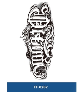 FF-282 ORTA BOY YAZILI GEÇİCİ DÖVME-TATTO