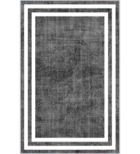 Eliana Home Baskılı, Yıkanabilir Kaymaz Taban Salon Halısı LNA1575-HT575 100x150 cm (Gri)