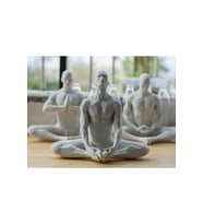 Yoga/Meditasyon Yapan İskandinav Tarzı Biblo Heykel Figür Dekor Dekorasyon Hediyelik Denge ve Huzur