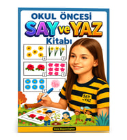 Okul Öncesi Sayıları Say ve YAZ YAZ-SİL Kitabı (1-20 Sayılar)