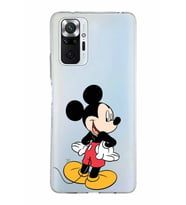Xiaomi Redmi Note 10 Pro Uyumlu Kapak Mickey Mouse Tasarımlı Şeffaf Silikon Kılıf