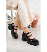 Suins Alessi Kadın Siyah Rugan Loafer