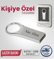 Kişiye Özel 32 GB Usb Bellek Hediyelik Usb Flash Bellek Şık + Metal Kutulu