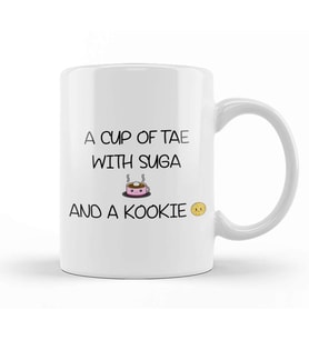 Bts A Cup Of Tae With Suga And A Kookie Kupa Bardak Porselen
