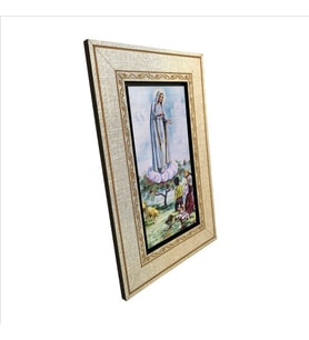 Meryem ve Çoban Çocuklar Our Lady of the Holy Rosary of Fátima Baskılı MDF Tablo