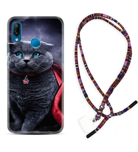 Huawei P20 Lite Mate 10 20 Lite Pro P40 Lite KılıfBoyun Asklı Rasta Silikon Super Cat 1666