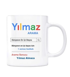 Kişiye Özel İsimli Arama Motoru Kupa Bardak - Dünyanın En İyi Dayısı