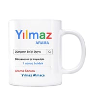 Kişiye Özel İsimli Arama Motoru Kupa Bardak - Dünyanın En İyi Dayısı