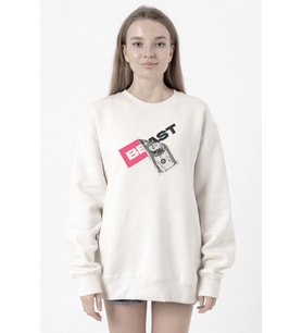 Mr Beast Dollar Bill Beyaz Kadın 2ip Sweatshirt